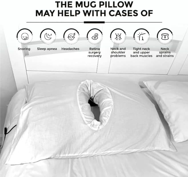 Jastuk za šolje za licem niz stomak koji spava w / wan pomognut Airflow-om