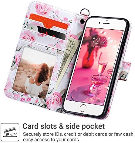 ULAK torbica za novčanik za iPhone 6s Plus, futrola za iPhone 6 Plus, Flip Folio PU kožna torbica za stalak za kartice s utorom za