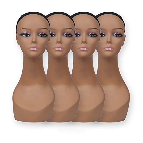 J& F CO.4 kom Mannequin Head Model Heads Wig Display Head za perike naušnice za naočare za sunce