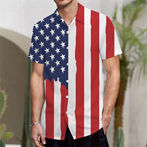 Havajska majica za muškarce Muška košulja majica majica Men Texas Dan nezavisnosti 1776 Patriotske majice za dječake