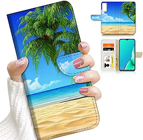 za Samsung A52, za Samsung Galaxy A52 4G & amp; 5G, dizajniran Flip novčanik poklopac telefona slučaj, A20101 plaža Sea Sky 20101