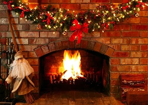 BELECO 10x8ft tkanina Božić kamin fotografija pozadina crvena cigla kamin Božić dekoracije Gori Firewoods toplo kamin pozadina zimski
