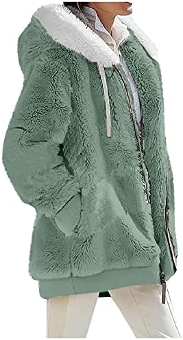 Zimski kaput, klasična zabava puni rukav vrhovi žene zimske kapuljače udobne mekani džemper patip sa čvrstim puflom v