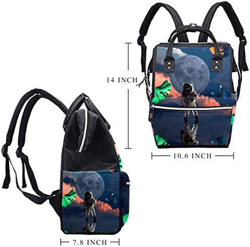 Guerotkr putnički ruksak, torbe za pelene, ruksačka torba za pelene, mjesečeve svemir Galaxy Butterfly
