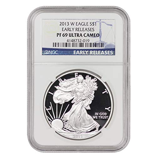 2013 W 1 oz Profet American Silver Eagle PF-69 Ultra Cameo by Coinfolio $ 1 PF69UCAM NGC