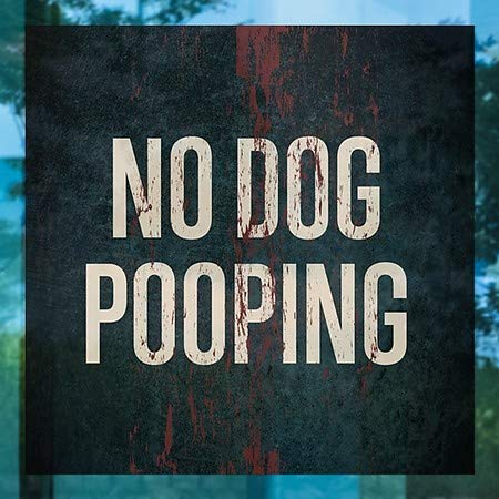 CGsignLab | Nijedan pas Pooping -Host Aged hrst prozor Cling | 12 x12
