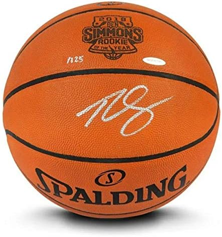Ben Simmons potpisao je autogramirani košarkaški špalding ugravirani Roy 76ers / 125 UDA - autogramirane košarkama