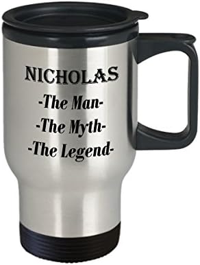 Nicholas - Muškarac mit, Legenda Strašan poklon za šalicu za kafu - 14oz putna krigla