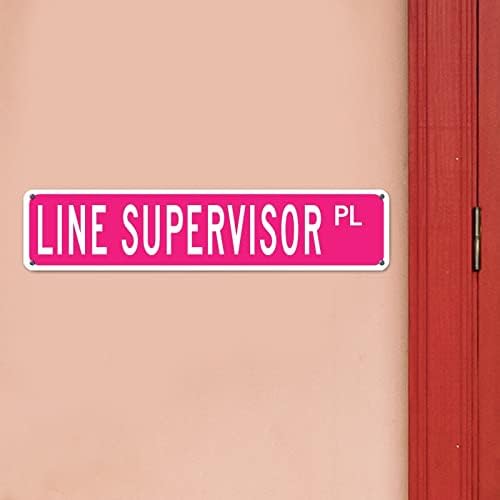 Linijski supervizor zidni dekor metalni znak Custom Street Line Line Supervizor poklon Art Zidni plak Decor Line Supervizor Dekor