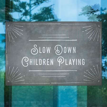 CGsignLab | Slow down djeca igraju - prozori CRING 36 x24