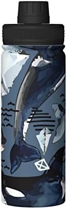 Vodena boca sačuvano-kito-mornarička 18 oz nehrđajućeg čelika vakuum izolirana širom tikvica sa propusnim izljev