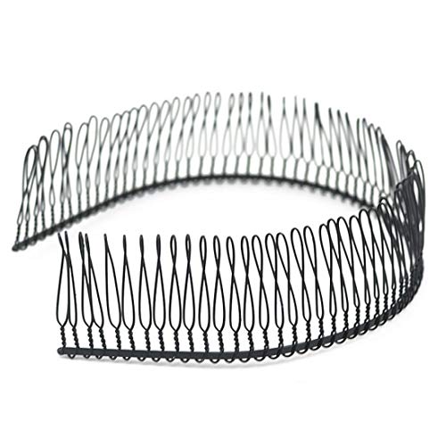 3 kom Unisex Black Metal nazubljena frizerska traka za kosu obruč za kosu češalj češalj za glavu elastični Neklizajući dodatak za