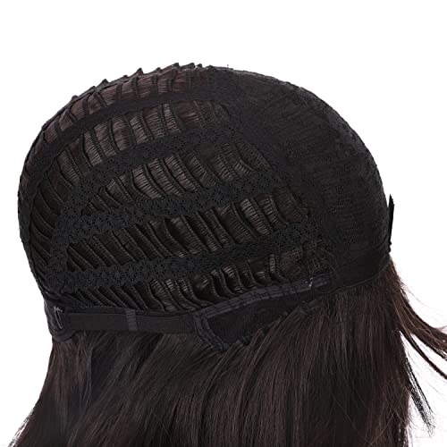 Onedor ženska 14-inčna ravna kratka Bob perika sintetičke perike pune kose sa šiškama