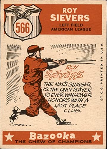 1959. TOPPS Baseball 566 Roy Sievers kao visoki broj odlične od Mickeys kartica