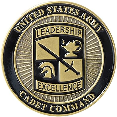 Američka vojska Rotc Cadet Command Challenge Coin i Blue baršun prikaz