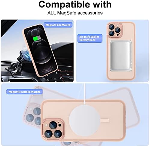 OOK prozirna mat magnetska futrola za iPhone 12 pro maksimalna futrola za žene muškarci, [kompatibilan sa magsafe] [Zaštita kamere]