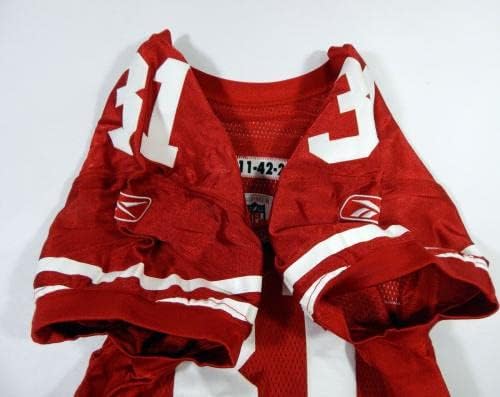 2011 San Francisco 49ers Donte Whitner 31 Igra Izdana crvena dres 42 DP42665 - Neincign NFL igra rabljeni dresovi