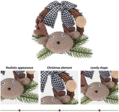 Gfdfd 1pc mini rattan tkanje vijenac za božićne teme Garland lijepa domaće ukras