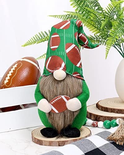 Upltowtme Fudbal Gnomes Sport Decoration Punjeni gnomi Švedski Tomte Game Day Football Gnome Plish za fudbalsku sezonu Rustikalna