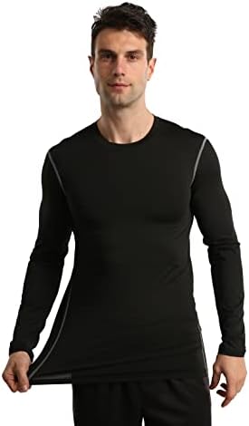 3 pakovanje muške kompresijske košulje dugih rukava UV zaštita hlađenja suho fit košulja Workout bejzbol podvlačenje
