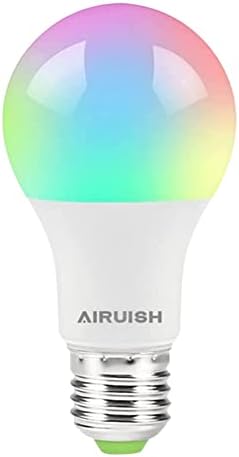 AIRUISH LED Smart Bulb E26 Svjetlina boja temperatura zatamnjiva RGBW WiFi 2.4 G App daljinska kontrola podrška Alexa Google Assitant