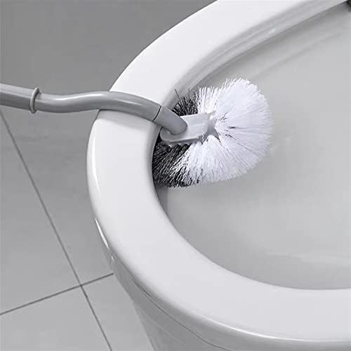 KNFUT toaletne četke i držači, dugi ručak toaletnu četkicu ugao mekano kosa toalet četkica zakrivljena ručica čišćenje četkica za