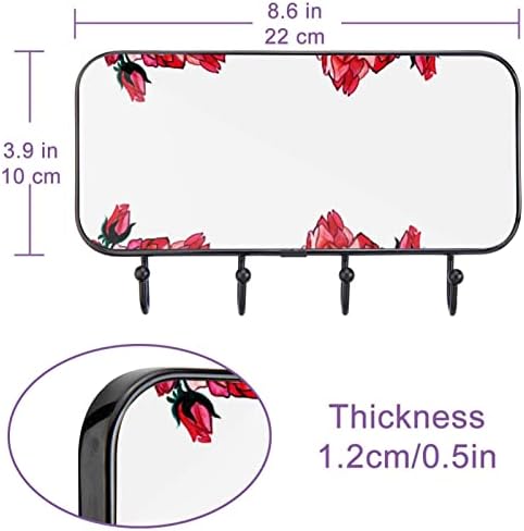 Ljepljivi kukiča od nehrđajućeg čelika za ručnik kaput zaglavljene u kupaonici ili kuhinji bijeli cvjetni cvijet