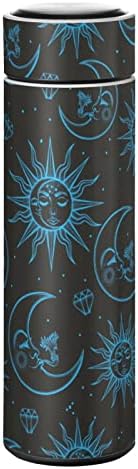 Glahy Sunce Moon Stars Boca ljubičaste vode, BPA, nehrđajući čelik, 12 oz izolirane boce za vodu djeca, za školu, ured, teretanu,