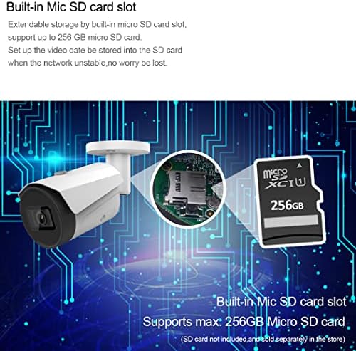 Vikviz 4MP Starlight POE IP kamera sa slabim osvetljenjem, utor za SD karticu, WDR, 3D DNR, IP67, Smart IVS, 4MP sigurnosni IP kamera