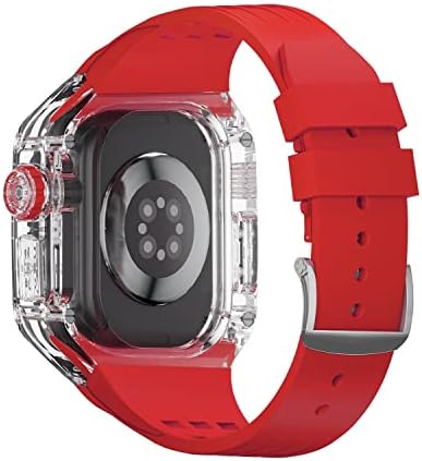 Prozirna futrola BOLLSA za Apple Watch Band Ultra 49 mm modifikacijski komplet CASE FLUORUBBER remen za IWatch seriju 49 mm metalna