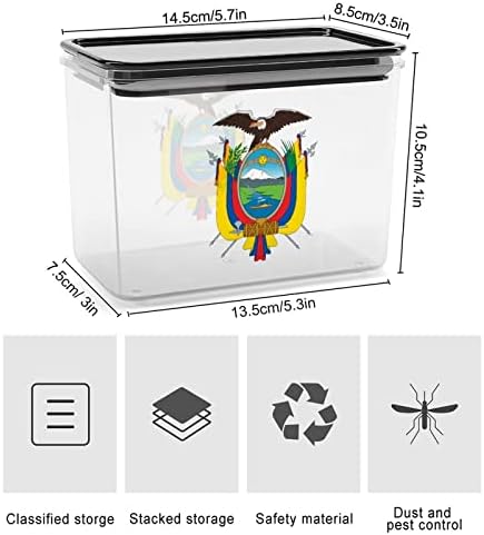 Grb ekvador spremnika za skladištenje hrane Plastični čisti pošiljke sa poklopcem brtve
