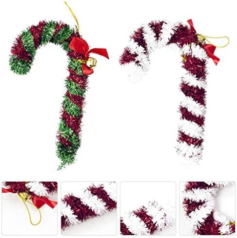 BalacOO 2 kom božićne bombone Candy Cane Stick twisted igračka Crutch božićno drvce Viseće vijenac ukrasi za DIY Holiday Decor Xmas
