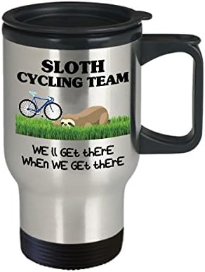 Howdy SWAG Sloth biciklistička putna krigla - šalica od nehrđajućeg čelika za biciklista ili biciklizam ventilator