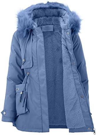 Zimski kaput za žene plus veličina dugih rukava zgušnjava zgapnu kaputicu s kapuljačom od kapuljače na duhom plus veličine