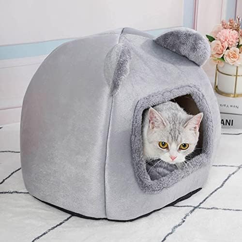 INPETS pseće gnijezdo-zimski topli krevet za mačiće sa neklizajućim dnom | Creative Panda uši oblik Cat House Bed za male pse mačke,