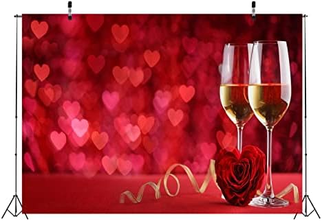 CORFOTO Crvena Ljubav Srce pozadina crvena Bokeh srca pehar ruža pozadina Valentinovo pozadine Rođendanska zabava vjenčanje svadbeni