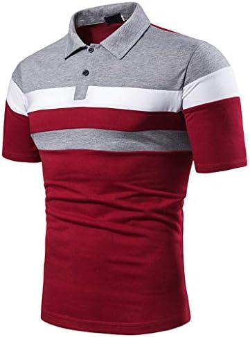 Modna ličnost teretane košulje muške Casual rever tanke kratke rukave patchwork majica Top klasična tanka Fit grafička bluza