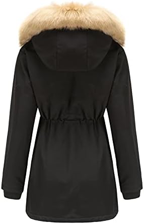 AdSSDQ poslovna odjeća Womans Classic Hood Solid Jackets Xmas dugačak gumb niz topli pamuk opremljeni dugim rukavima