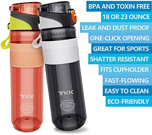 TKK Boca za sportska voda sa poklopcem za prašinu, BPA i BPS Besplatno, jednim klikom za otvaranje i sigurno zaključavanje, sokola