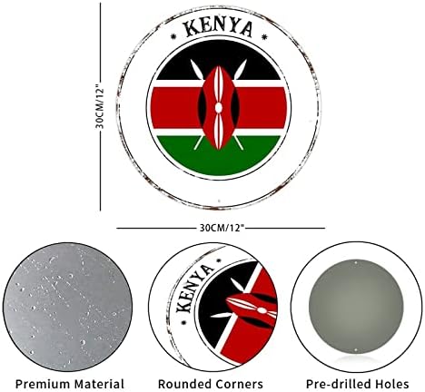 Kenija metalna limena ploča chic stil aluminijski metalni vijenac potpisuje zidnu umjetnost viseće dekor hrđ slobodno vrijeme otporno